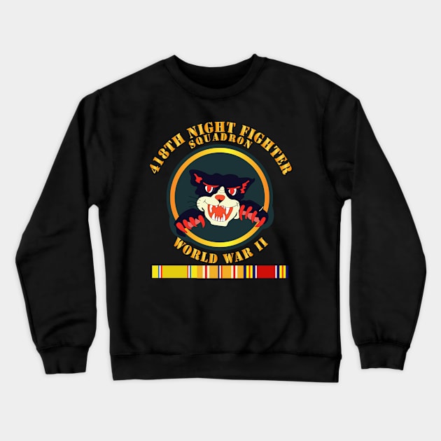 418th Night Fighter Squadron - 2nd Ver - WWII w SVC Crewneck Sweatshirt by twix123844